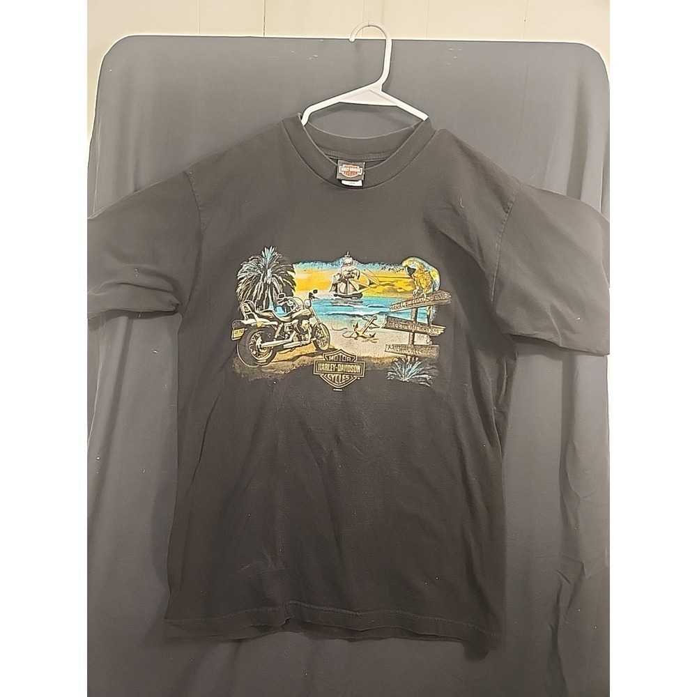 Vintage Harley Davidson Shirt Mens L Grand Cayman Bwi 2005 Made in USA